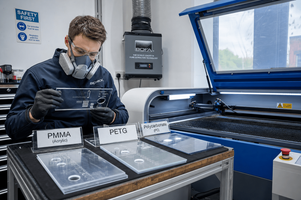 Welke soorten kunststof zijn veilig en nauwkeurig te lasersnijden (zoals acryl, PETG of polycarbonaat), en welke moet je vermijden vanwege giftige dampen of&nbsp;smeltproblemen?