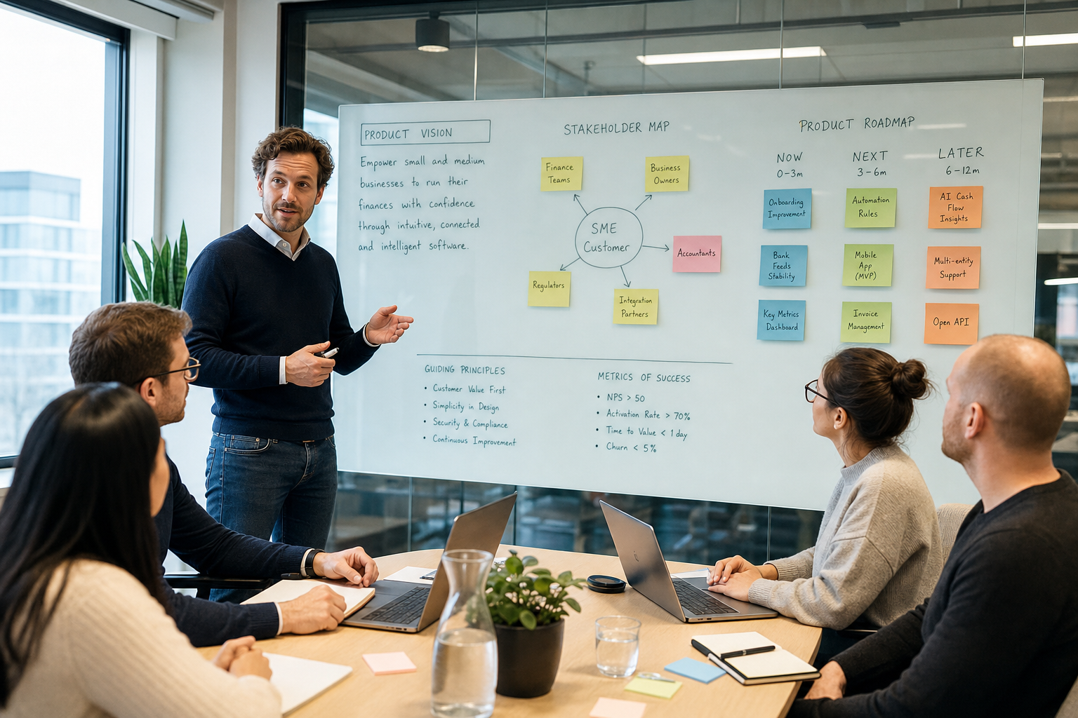 Interim product specialist working on roadmap strategy
